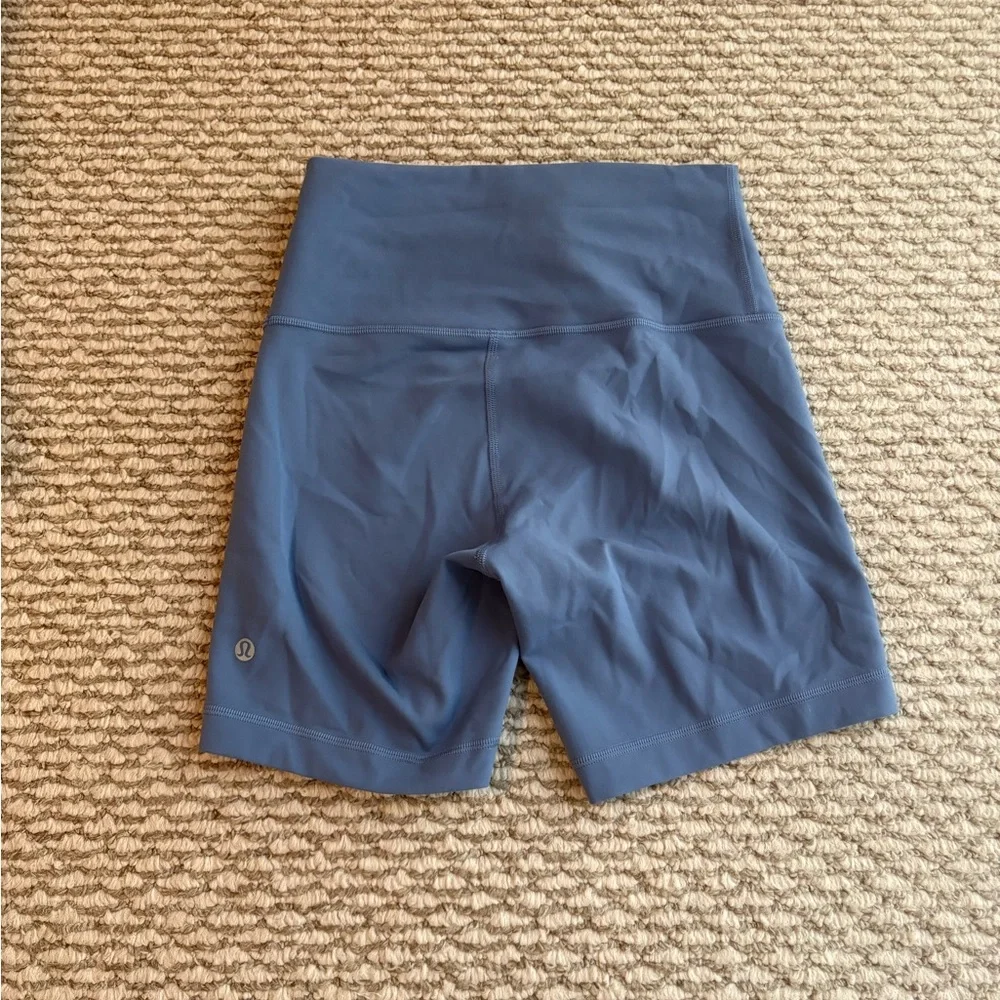 lululemon athletica High-Rise Bike Shorts in Slate Blue